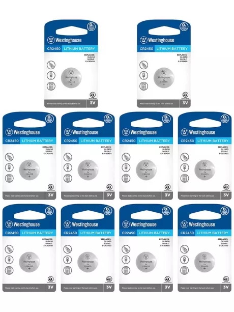 литиевые батарейки Westinghouse CR2450 10шт. 