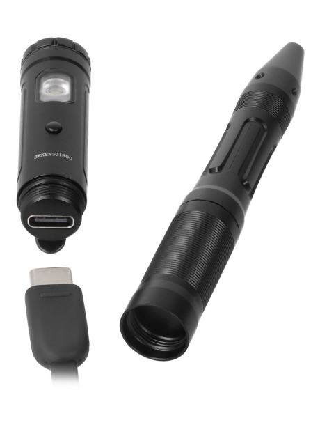 ручка тактическая с фонарём и стеклобоем Fenix T6 black