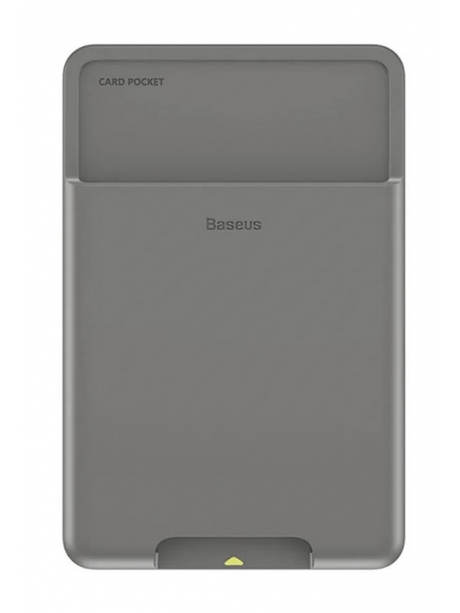 чехол для банковской карты на телефон Baseus Back stick silicone card bag dark grey