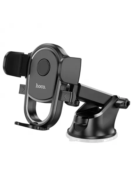 держатель на присоске в машину Hoco H5 Integrity one-key car holder (center console) black