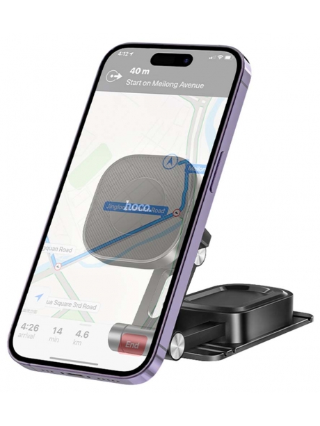 держатель на 3М скотче со штангой Hoco H4 Mike magnetic car mount (center console) black