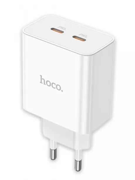 быстрое зарядное устройство Hoco C108A Leader PD35W dual port(2C) charger white