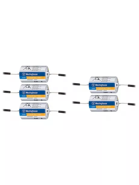 литиевые батарейки 3.6v Westinghouse ER 14250Y (1/2AA) axial wires 5шт. 