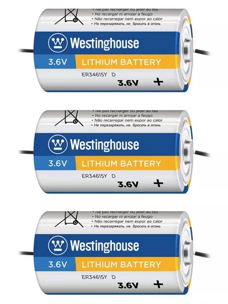 литиевые промышленные батарейки Westinghouse ER 34615Y (D) axial wires 3шт. 
