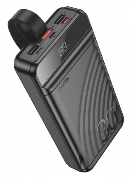 внешний аккумулятор повербанк Hoco J123B Element 22.5W+PD20W power bank with display(30000mAh) black