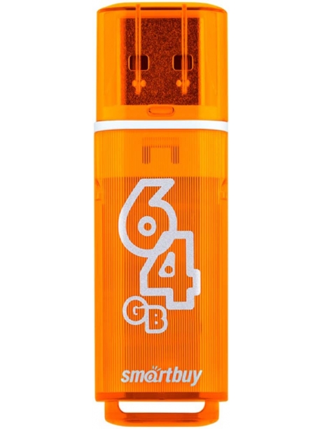 флешка USB SmartBuy Glossy series 64Gb orange