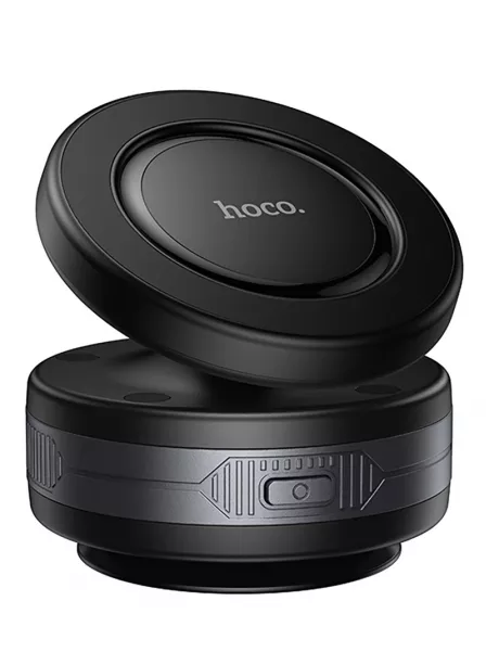 держатель MagSafe с электрической присоской Hoco H87 Dragon electric suction cup magnetic holder (universal) black/metal gray