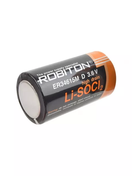 литиевая батарейка типа D Robiton ER 34615M (D) 