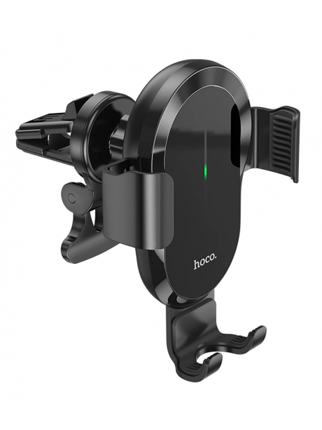 держатель с беспроводной зарядкой Hoco CA105 Guide three-axis linkage wireless charging car holder black