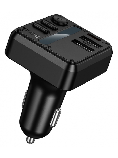зарядка для телефона в машину с FM трансмиттером Hoco E89 Libre 45W(1A1C) car BT FM transmitter black