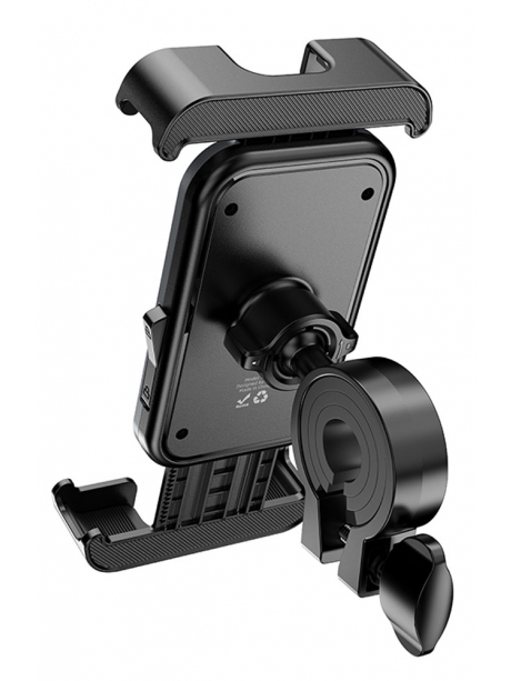 держатель на руль велосипеда или мотоцикла Hoco H82 Vista bicycle Motorcycle Universal holder black metal gray