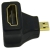 адаптер Gembird HDMI-microHDMI 19F/19M угловой 