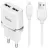 зарядное устройство Hoco C12 Smart dual USB charger 2.4A + Lightning cable white