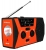 переносной радиоприемник на солнечной батарее Retekess HR12W black orange