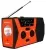переносной радиоприемник на солнечной батарее Retekess HR12W black orange
