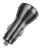 зарядка для телефона в машину Hoco NZ12B Unimpeded PD48W(1C1A) car charger with digital display transparent black