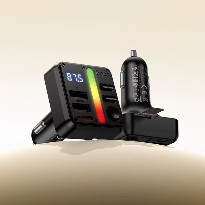 зарядка для телефона в машину ​Hoco E89 Libre 45W(1A1C) car BT FM transmitter