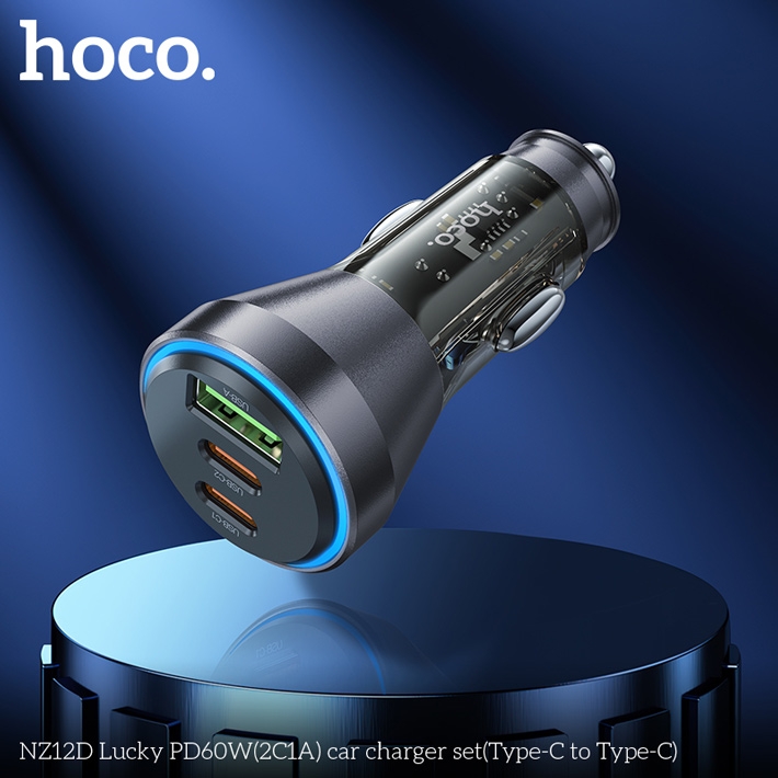 автомобильное зарядное устройство Hoco NZ12D Lucky PD60W(2C1A) car charger