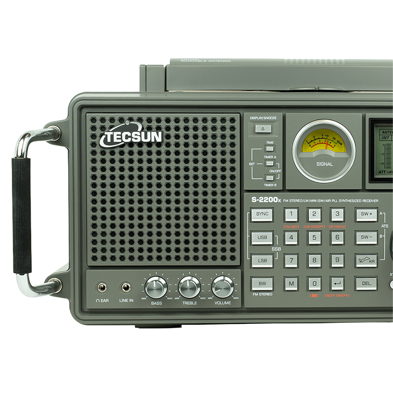 фото радиоприемника Tecsun S-2200x со стороны динамика