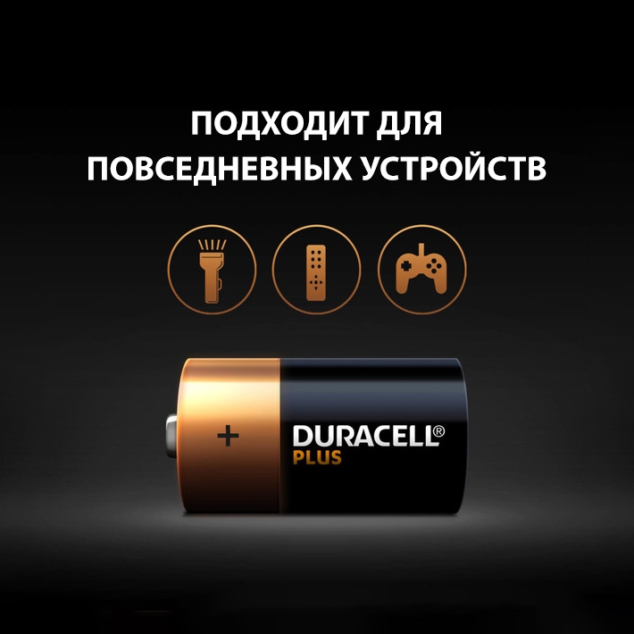 батарейки (2 шт.) Duracell LR14/C PLUS